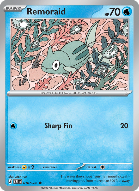 Remoraid 16/86 Common | Chaos Rising | Pokemon Card
