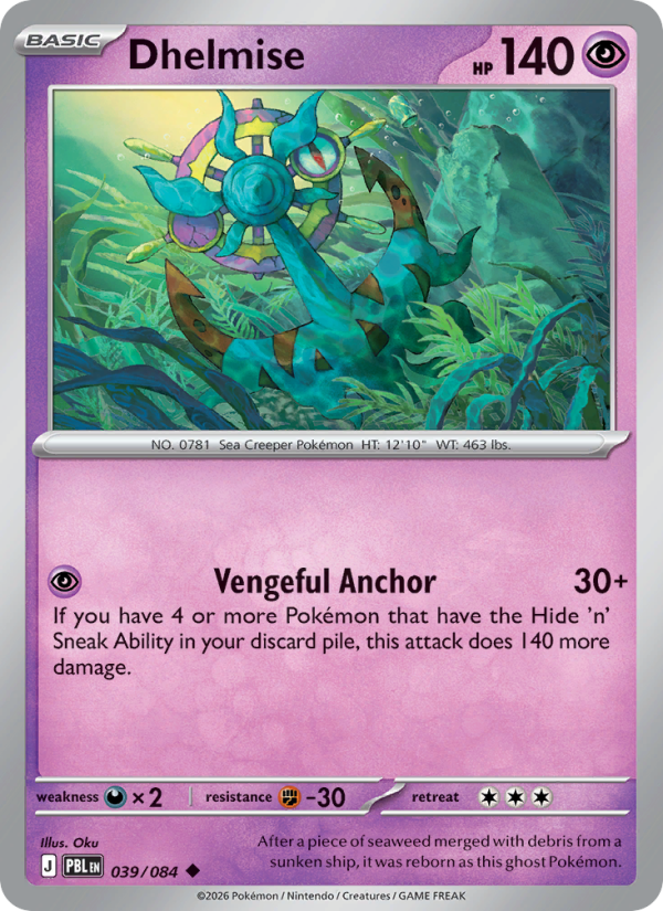 Dhelmise 39/84 Uncommon | Pitch Black | Pokemon Card