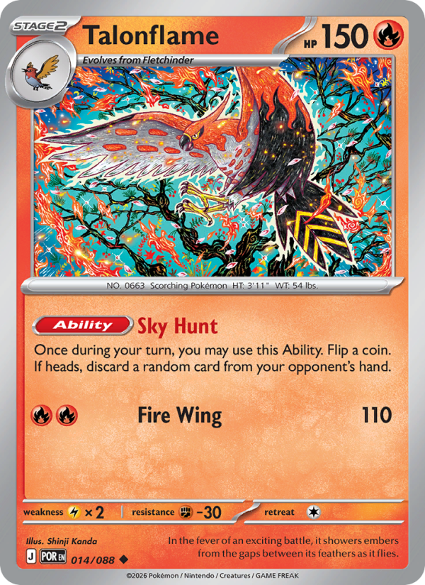 Talonflame 14/88 Uncommon | Perfect Order | Pokemon Card
