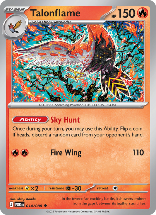 Talonflame 14/88 Uncommon | Perfect Order | Pokemon Card