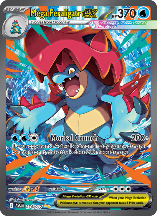 Mega Feraligatr ex 274/217 Special Illustration Rare | Ascended Heroes | Pokemon Card