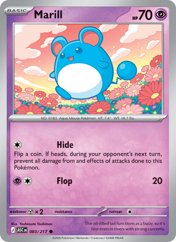 Marill 83/217 Common | Ascended Heroes | Pokemon Card
