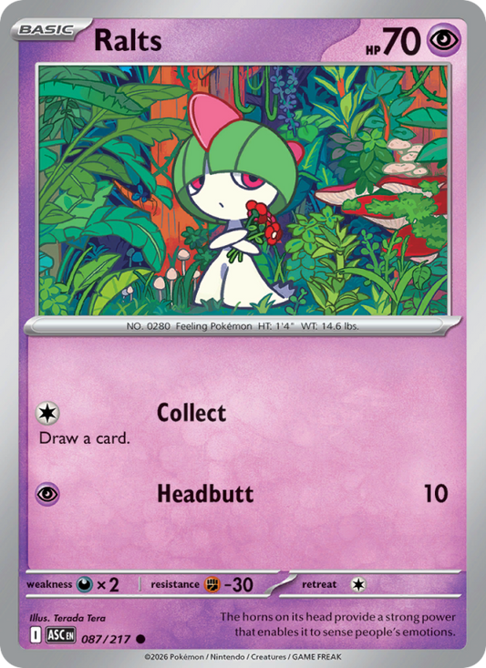 Ralts 87/217 Common | Ascended Heroes | Pokemon Card