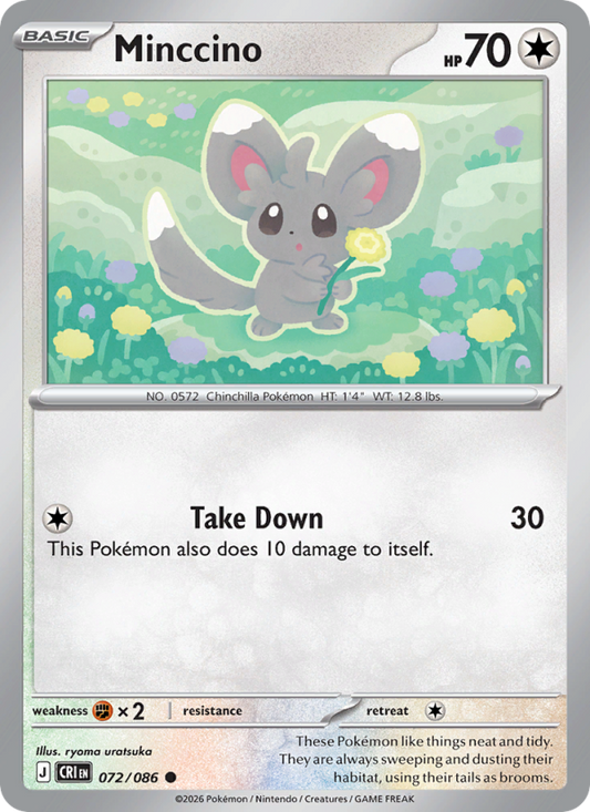 Minccino 72/86 Common | Chaos Rising | Pokemon Card
