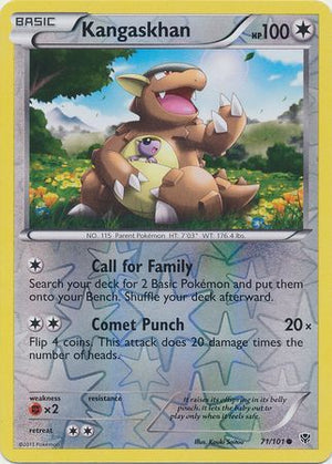 Kangaskhan 71/101 Reverse Holo | Plasma Blast | Pokemon Card