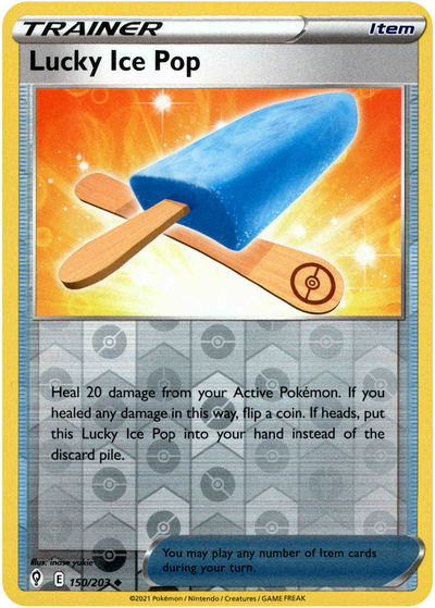 Lucky Ice Pop 150/203 Reverse Holo | Evolving Skies | Pokemon Card