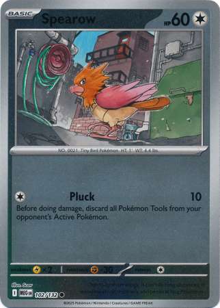 Spearow 102/132 Reverse Holo | Mega Evolution | Pokemon Card