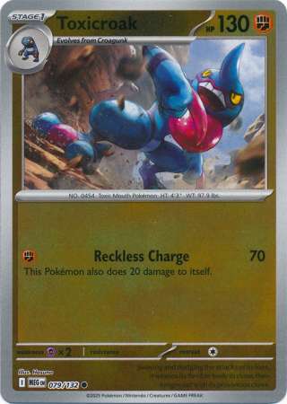 Toxicroak 79/132 Reverse Holo | Mega Evolution | Pokemon Card