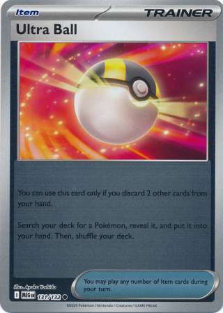Ultra Ball 131/132 Reverse Holo | Mega Evolution | Pokemon Card