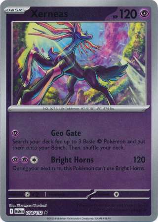 Xerneas 64/132 Reverse Holo | Mega Evolution | Pokemon Card