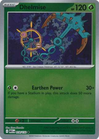 Dhelmise 18/132 Reverse Holo | Mega Evolution | Pokemon Card