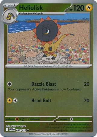 Heliolisk 53/132 Reverse Holo | Mega Evolution | Pokemon Card