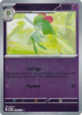 Kirlia 59/132 Reverse Holo | Mega Evolution | Pokemon Card