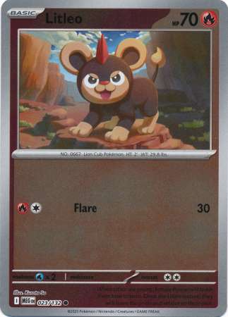 Litleo 23/132 Reverse Holo | Mega Evolution | Pokemon Card