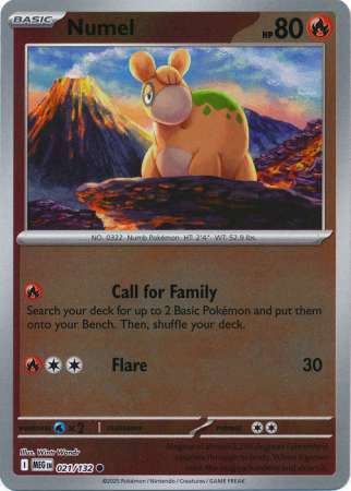 Numel 21/132 Reverse Holo | Mega Evolution | Pokemon Card