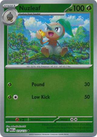 Nuzleaf 14/132 Reverse Holo | Mega Evolution | Pokemon Card