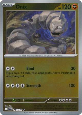 Onix 70/132 Reverse Holo | Mega Evolution | Pokemon Card