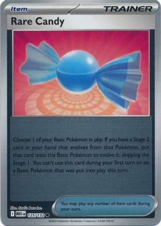 Rare Candy 125/132 Reverse Holo | Mega Evolution | Pokemon Card