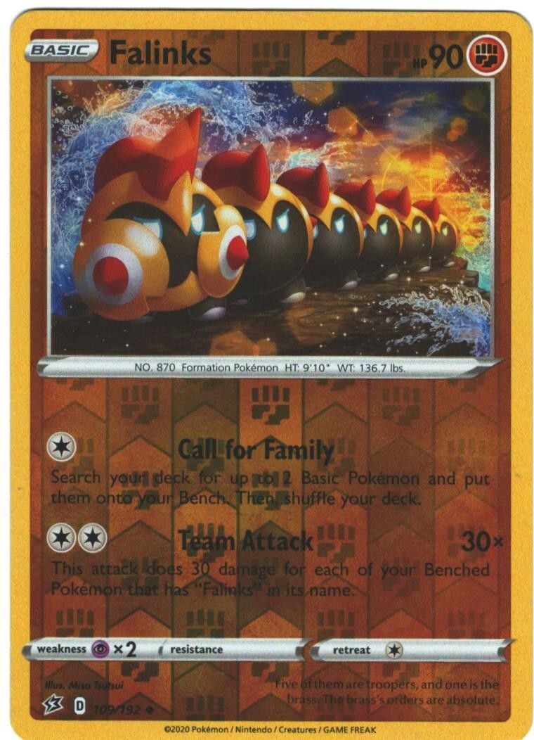 Falinks 109/192 Reverse Holo | Rebel Clash | Pokemon Card