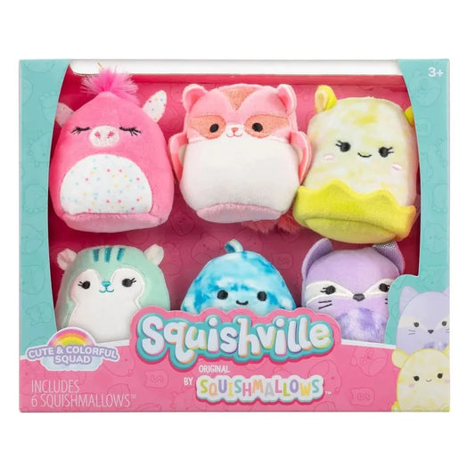 Cute and Colorful Squad ~ 6 Pack 2" Squishville Plush ~ In Stock!