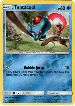 Tentacool 40/214 Reverse Holo | Unbroken Bonds | Pokemon Card
