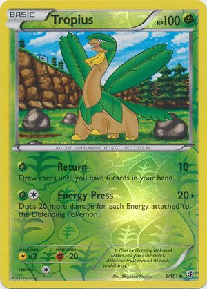 Tropius 5/101 Reverse Holo | Plasma Blast | Pokemon Card