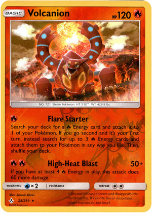 Volcanion 25/214 Reverse Holo | Unbroken Bonds | Pokemon Card