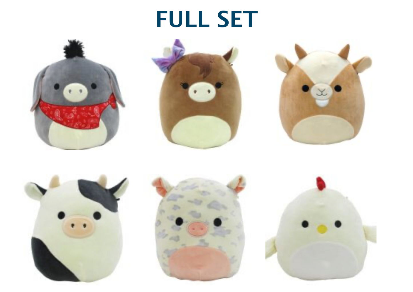 FULL SET ~ 8" inch Squishmallows ~ Farm Squad ~ Limit ONE Per Customer