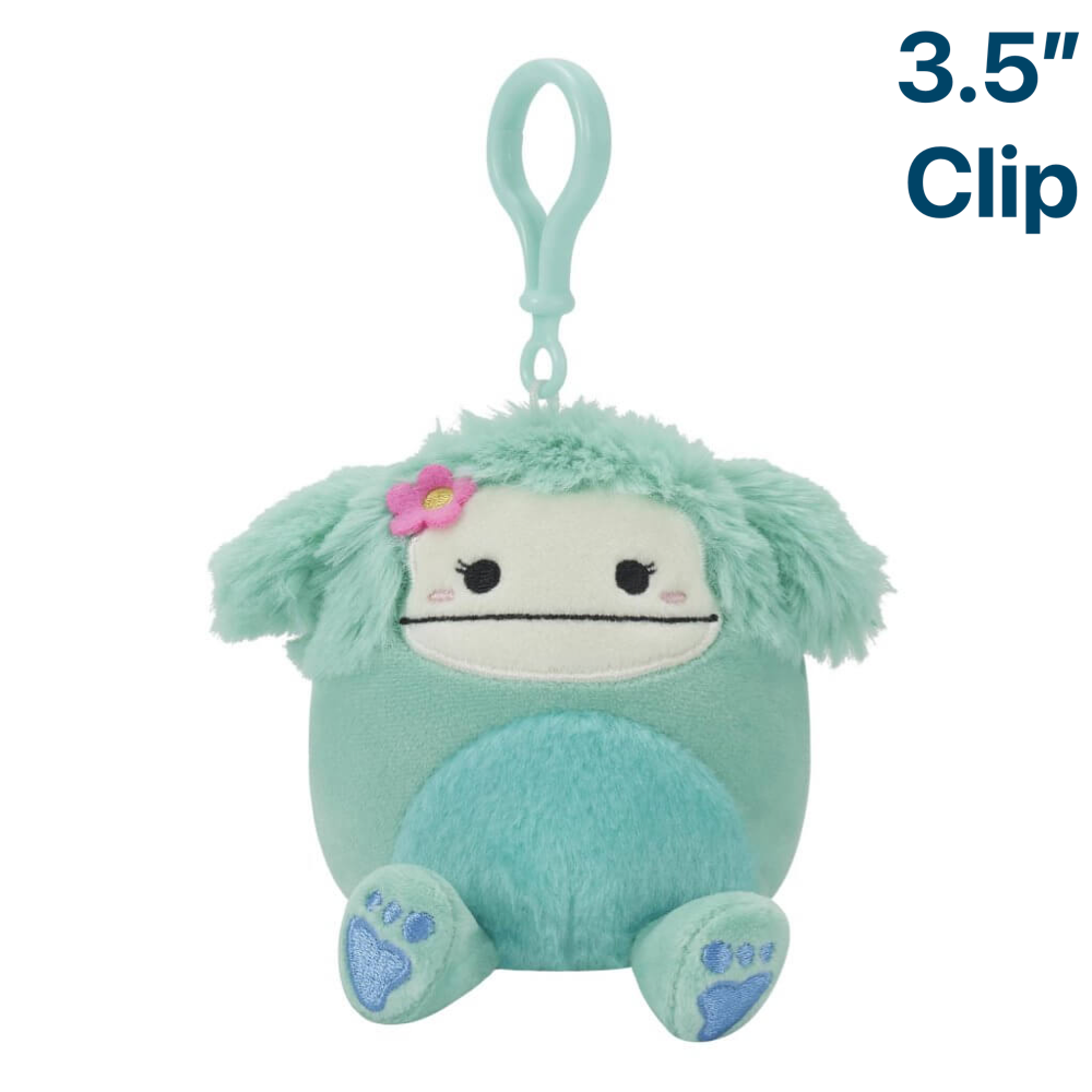 Joelle the Teal Bigfoot ~ 3.5" Clip On Squishmallow Plush