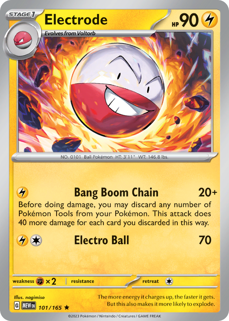 Electrode 101/165 Rare Holo | 151