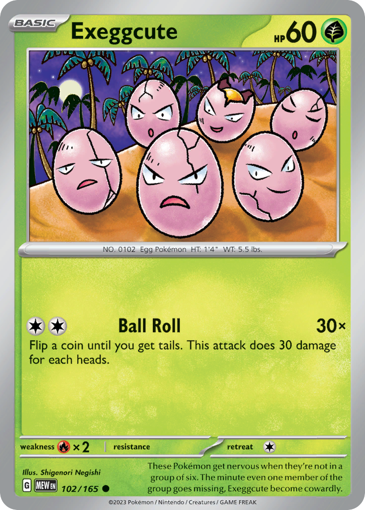 Exeggcute 102/165 Common | 151 | Pokemon Card