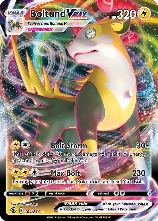 Boltund VMAX 104/264 Rare Holo VMAX | Fusion Strike | Pokemon Card