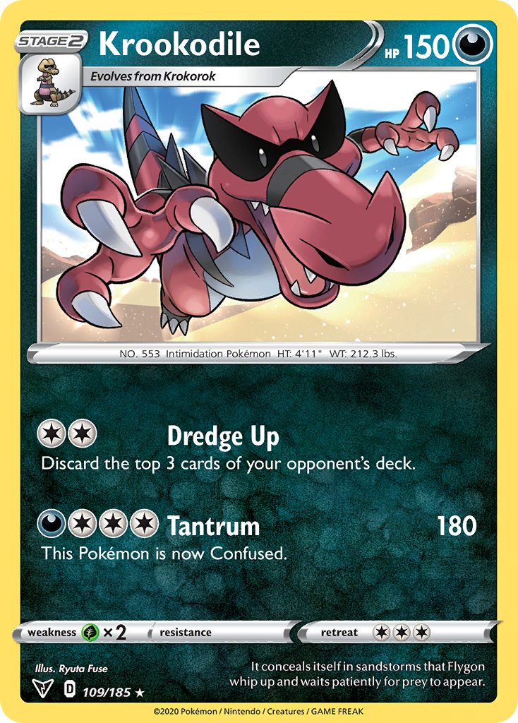Krookodile 109/185 Rare | Vivid Voltage | Pokemon Card