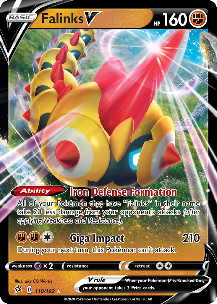 Falinks V 110/192 Rare Holo V | Rebel Clash | Pokemon Card