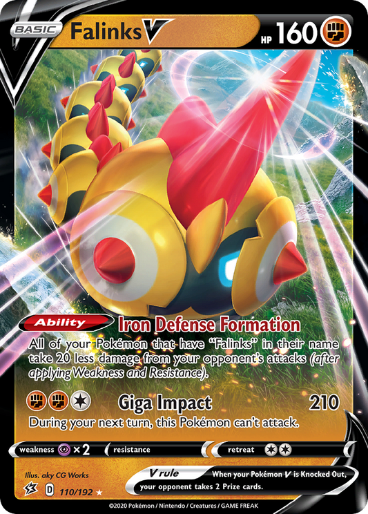 Falinks V 110/192 Rare Holo V | Rebel Clash | Pokemon Card