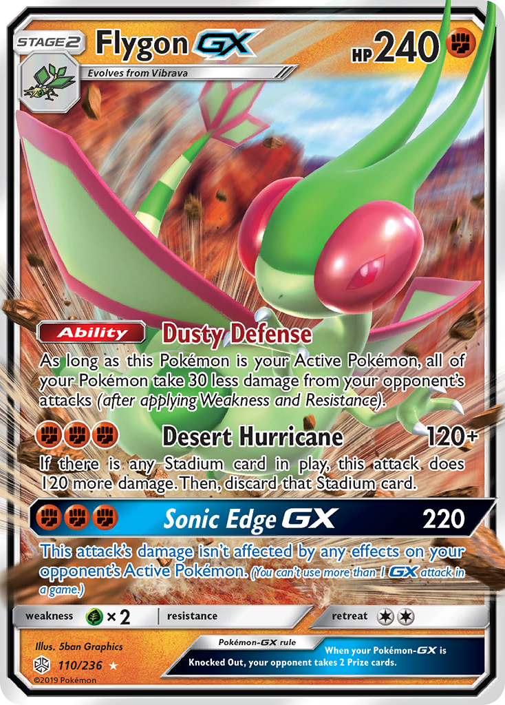 Flygon-GX 110/236 Rare Holo GX | Cosmic Eclipse | Pokemon Card