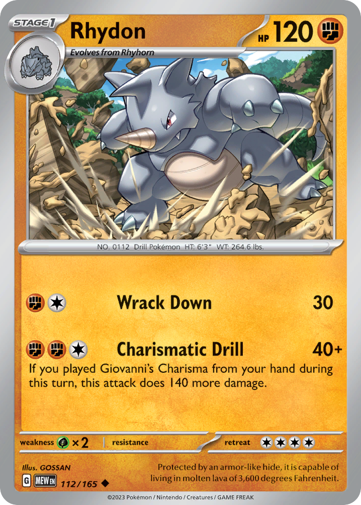 Buy Rhydon 112/165 Uncommon | 151