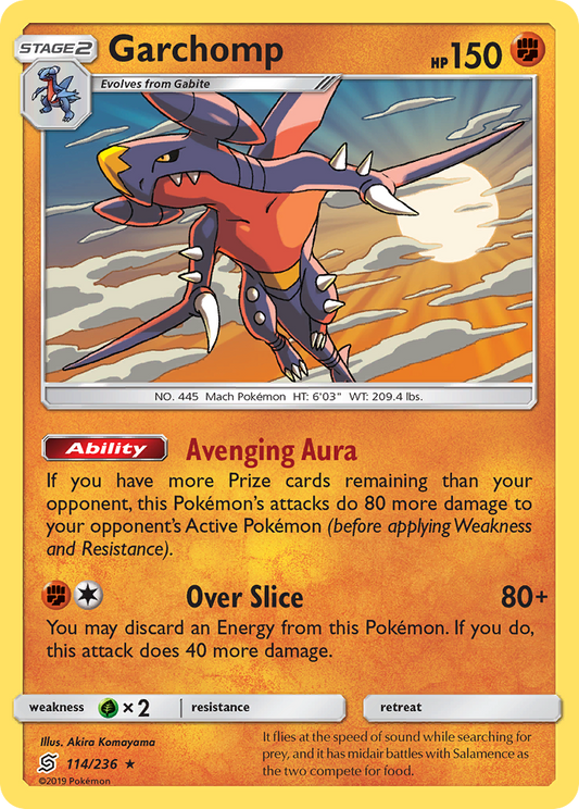 Garchomp 114/236 Rare Holo | Unified Minds | Pokemon Card