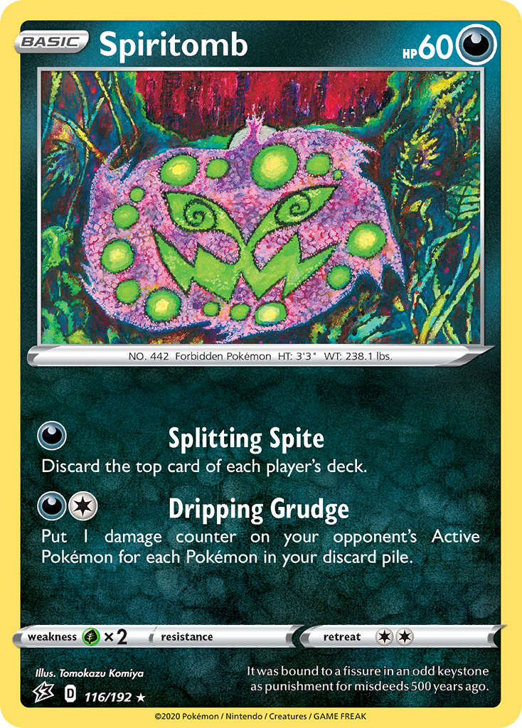 Spiritomb 116/192 Rare | Rebel Clash | Pokemon Card
