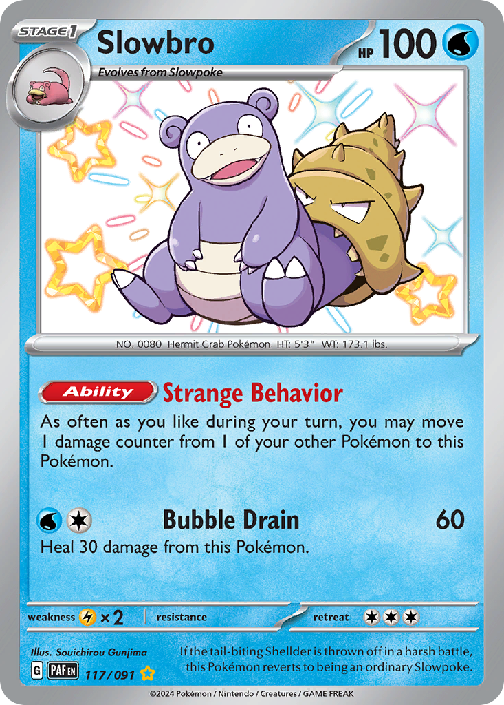 Slowbro 117/91 Shiny Rare | Paldean Fates | Pokemon Card