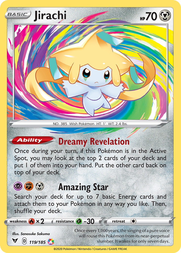 Jirachi 119/185 Amazing Rare | Vivid Voltage | Pokemon Card