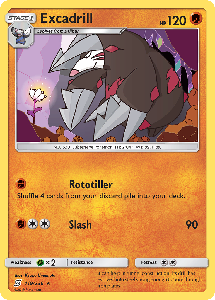 Excadrill 119/236 Rare | Unified Minds | Pokemon Card