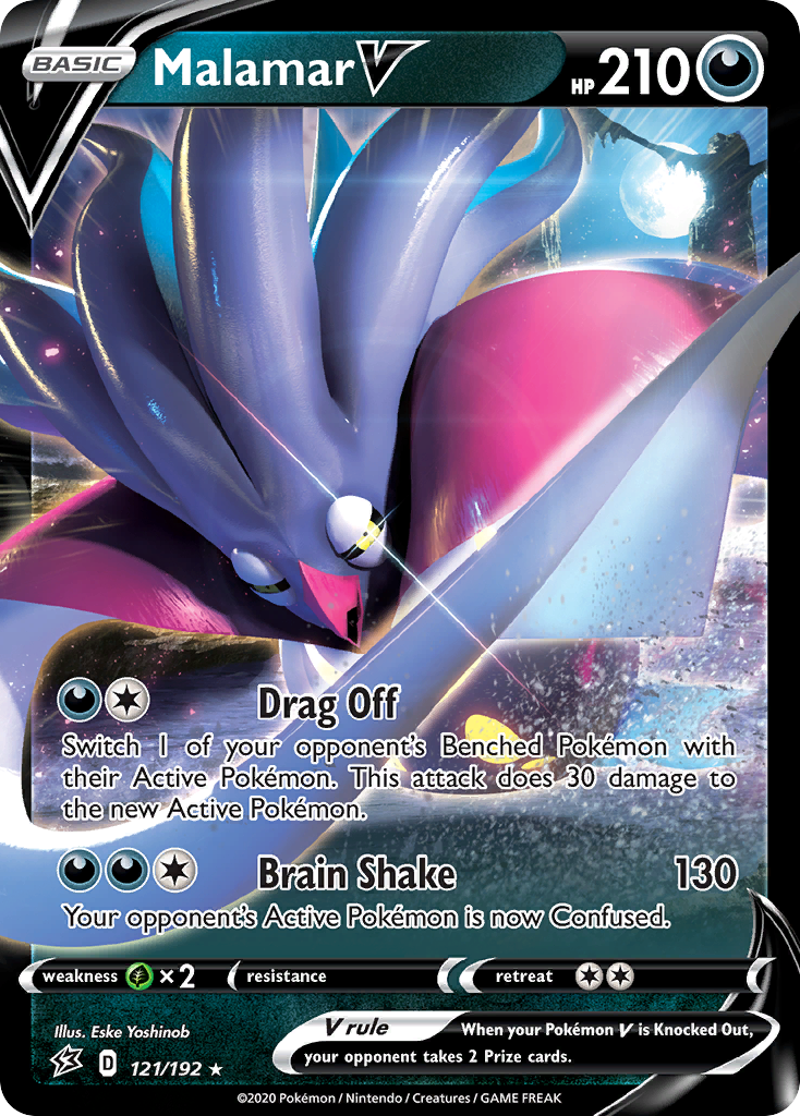 Malamar V 121/192 Rare Holo V | Rebel Clash | Pokemon Card