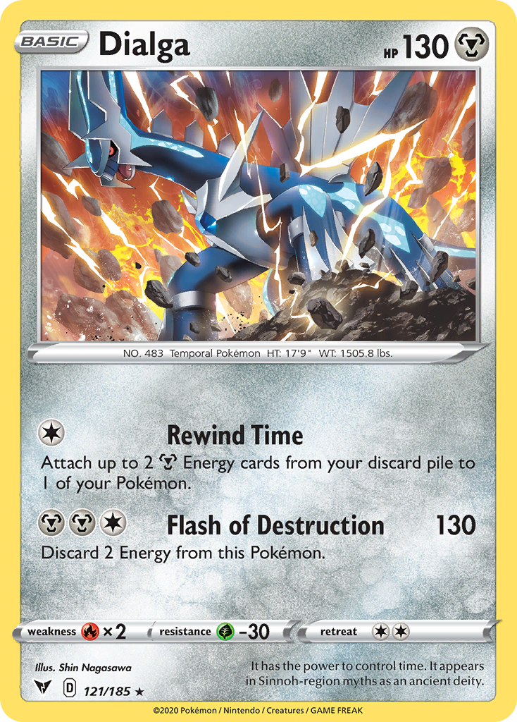 Dialga 121/185 Rare Holo | Vivid Voltage | Pokemon Card