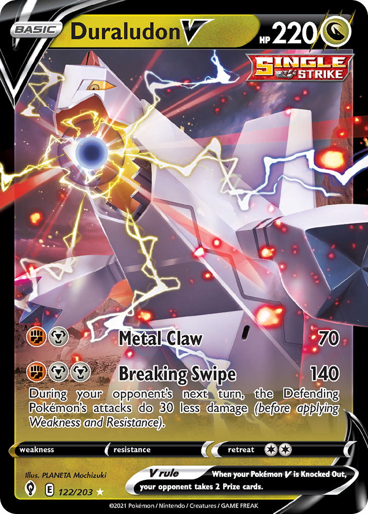 Duraludon V 122/203 Rare Holo V | Evolving Skies | Pokemon Card