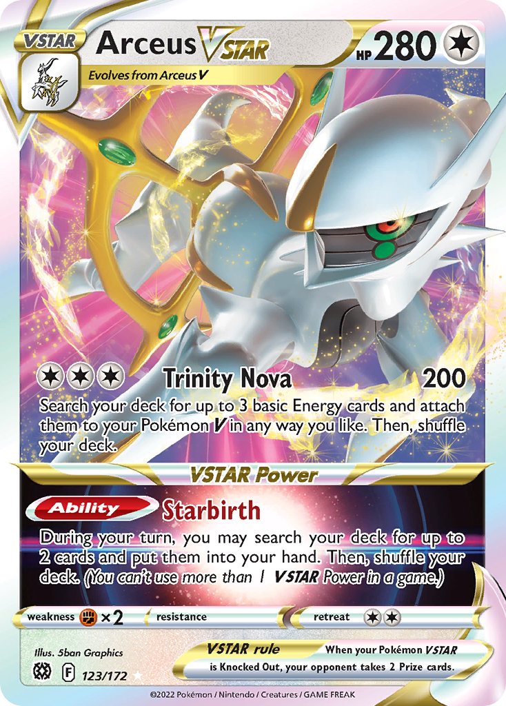 Arceus VSTAR 123/172 Rare Holo VSTAR | Brilliant Stars | Pokemon Card