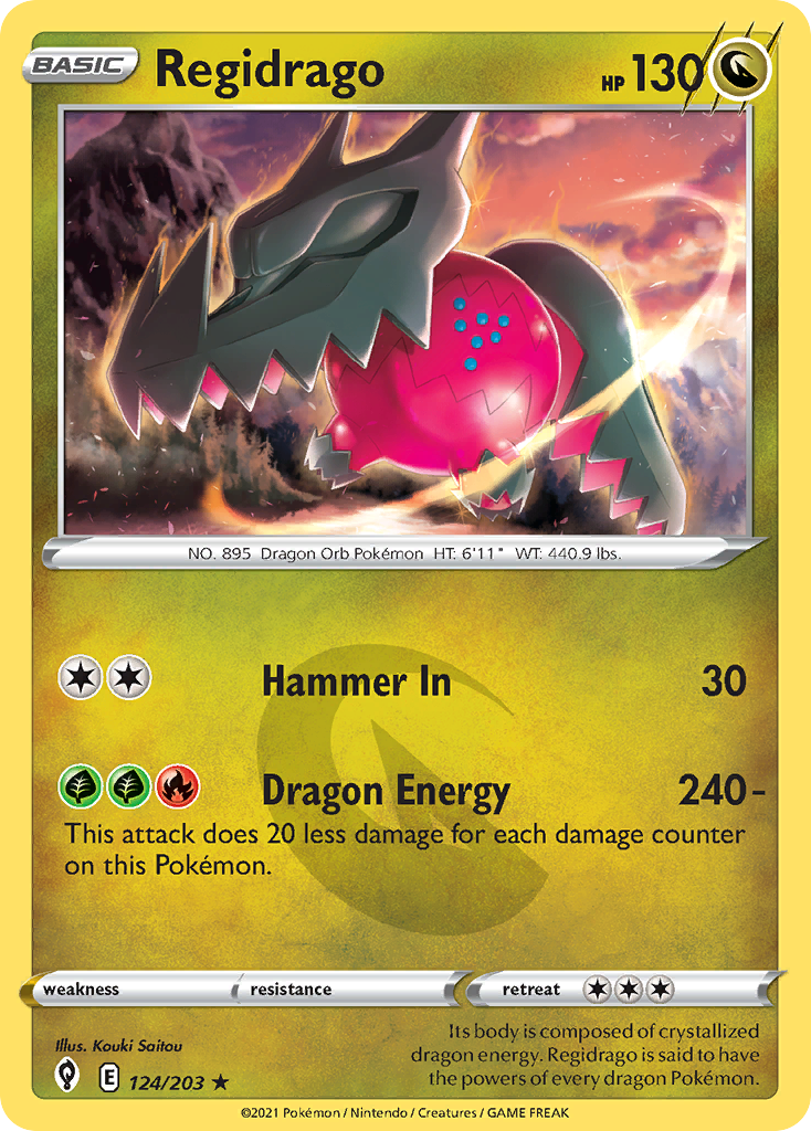 Regidrago 124/203 Rare Holo | Evolving Skies | Pokemon Card