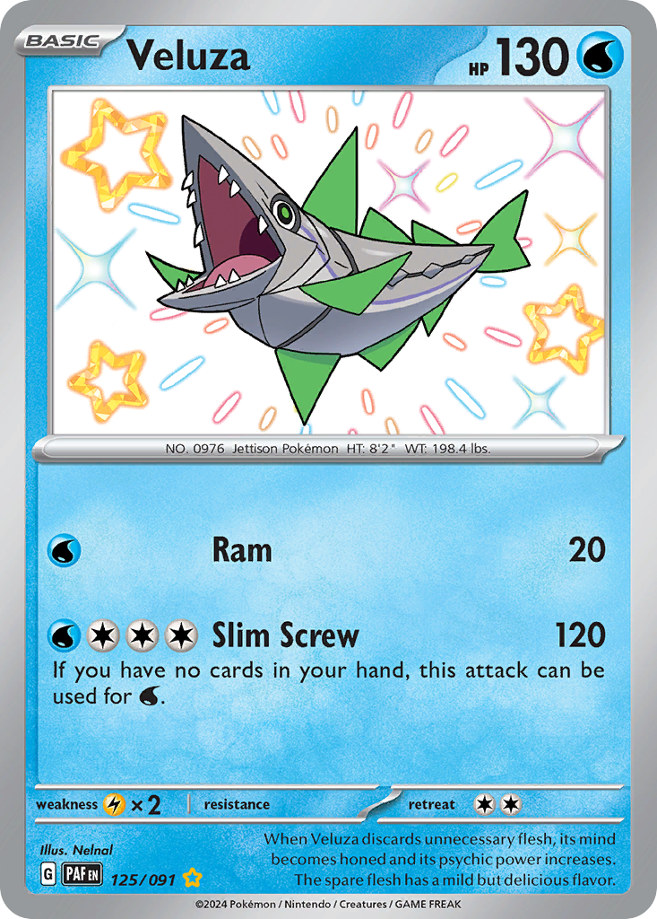 Veluza 125/91 Shiny Rare | Paldean Fates | Pokemon Card