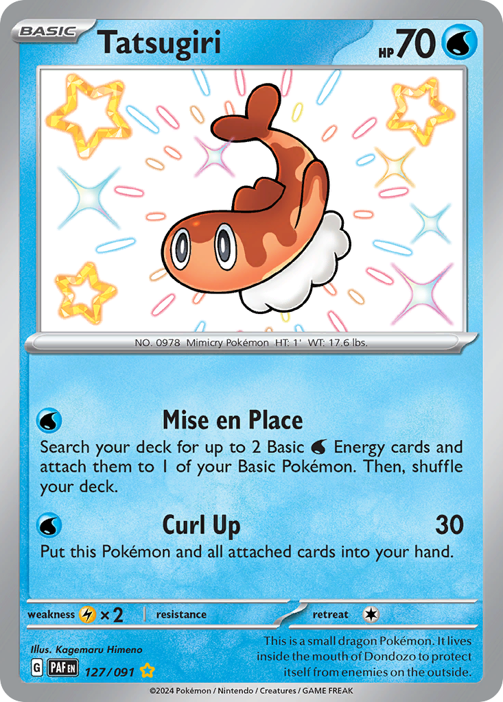 Tatsugiri 127/91 Shiny Rare | Paldean Fates | Pokemon Card