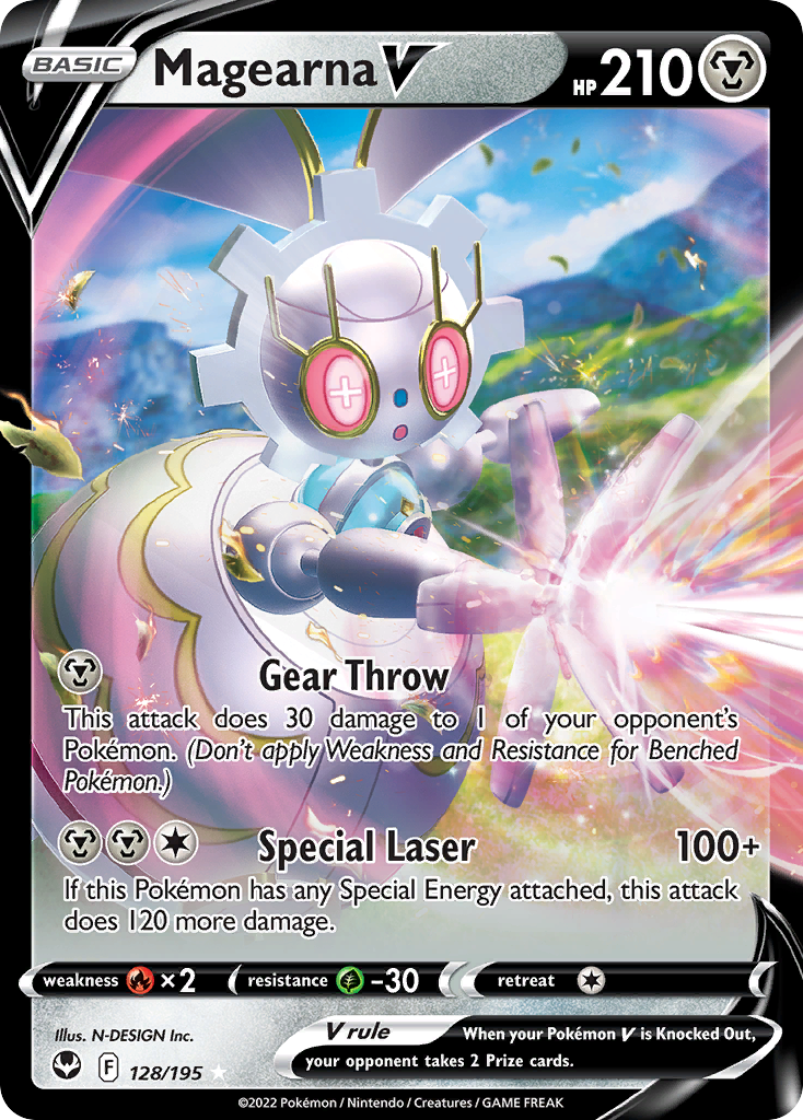 Magearna V 128/195 Rare Holo V | Silver Tempest | Pokemon Card